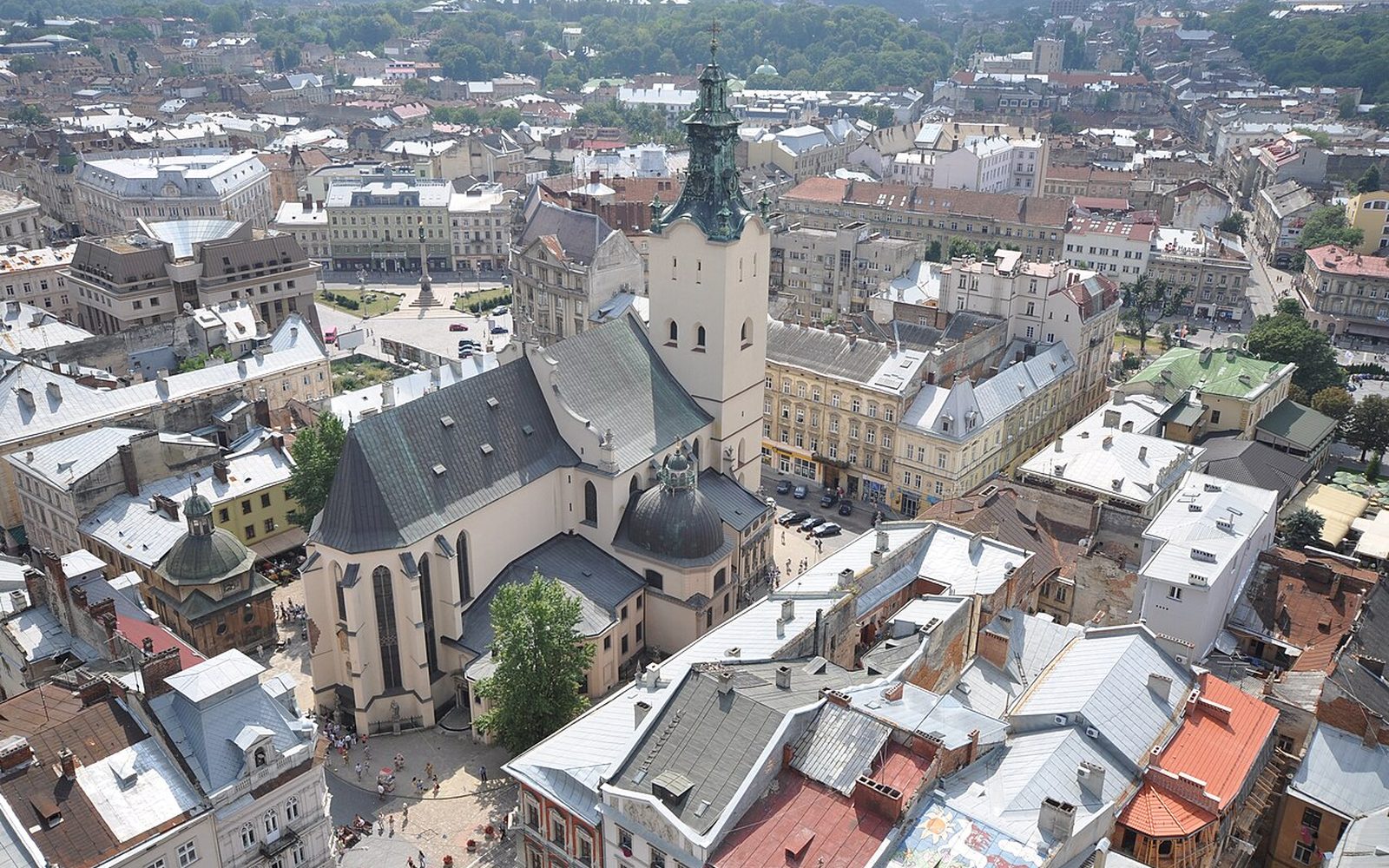 The historic skyline of Lviv, home of Lingua Carpathia